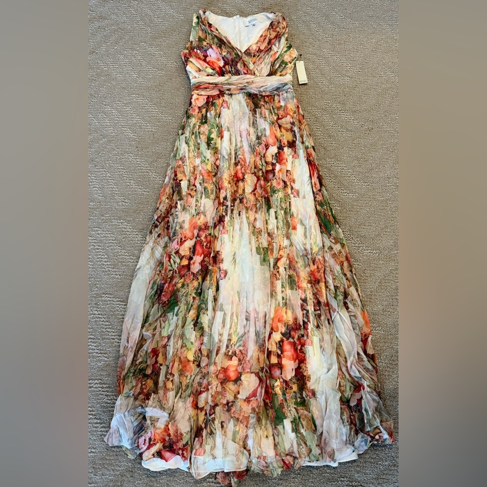 Badgley Mischka Floral Gown